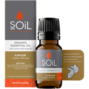 Organic Ginger Essential Oil (Zingiber Officinale) 10ml